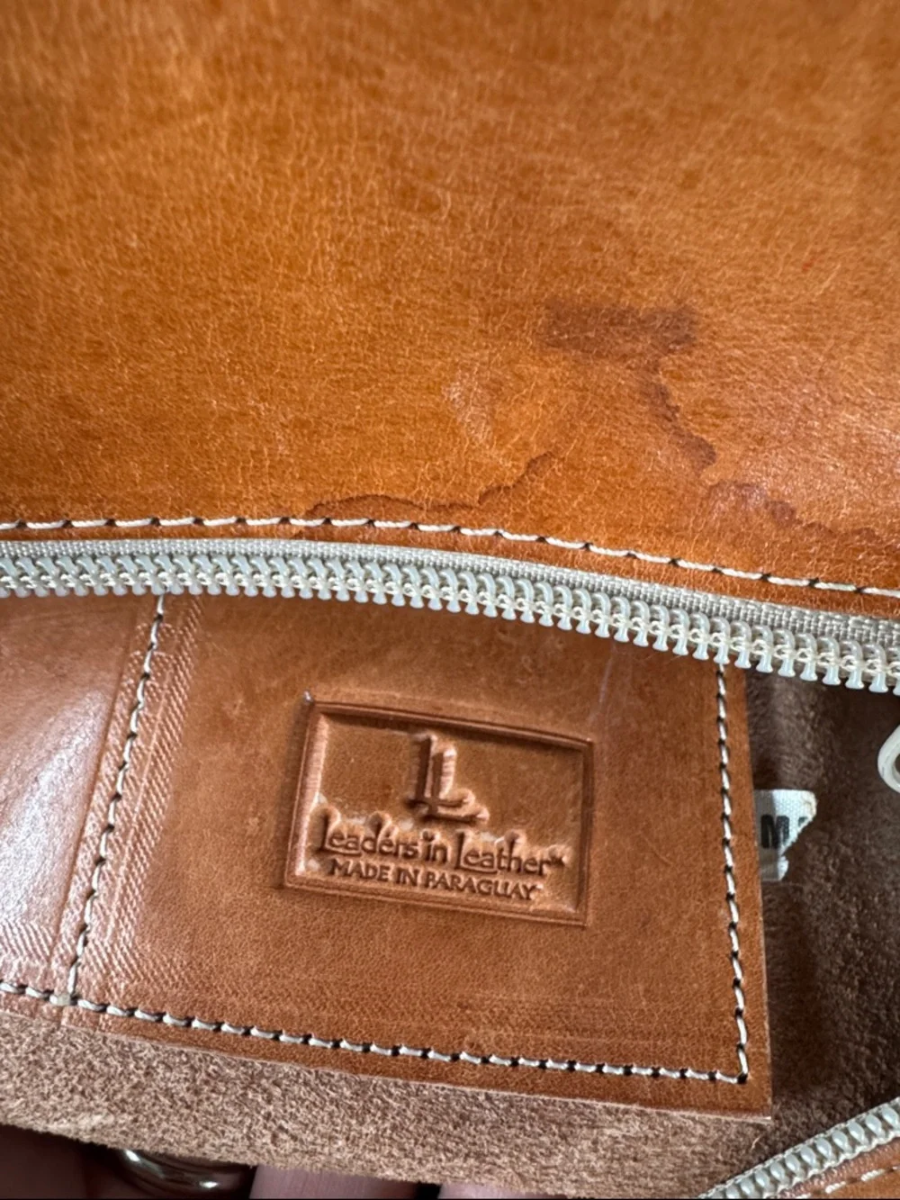 Leaders in leather vintage‎ artisan Paraguayan hand tool satchel with wallet